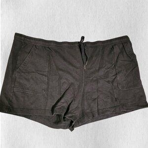 Terra & Sky Black Drawstring Lounge Shorts